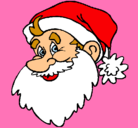 Dibujo Cara Papa Noel pintado por rosis