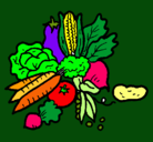 Dibujo verduras pintado por yareli