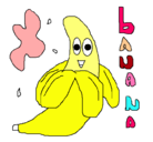 Dibujo Banana pintado por fute