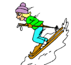 Dibujo Esquiadora pintado por claudiaeski