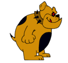 Dibujo Bulldog inglés pintado por diegoutrerarangel