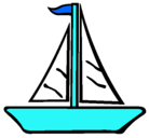 Dibujo Barco velero pintado por diver