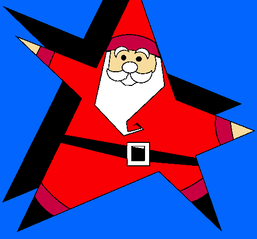 Papa Noel en forma de estrella