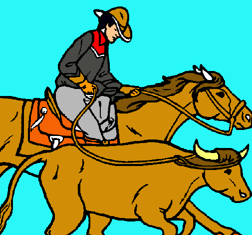 Vaquero y vaca