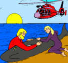 Dibujo Rescate ballena pintado por TAYS