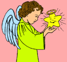 Dibujo Ángel y estrella pintado por Martukiita