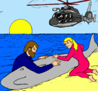 Dibujo Rescate ballena pintado por J@nn