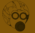 Dibujo Tierra con máscara de gas pintado por 54384tyktjkyttndhbbbnjrmm