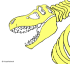 Dibujo Esqueleto tiranosaurio rex pintado por nicolasa