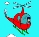 Dibujo Helicóptero pintado por JUAN
