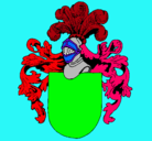 Dibujo Escudo de armas y casco pintado por jaume