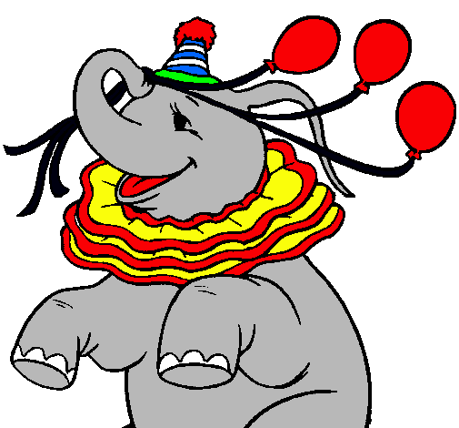 Elefante con 3 globos