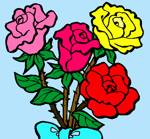 Dibujo de Ramo de rosas pintado por Nochebuena en  el día  03-10-10 a las 23:08:11. Imprime, pinta o colorea tus propios dibujos!