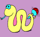 Dibujo Serpiente cascabel pintado por jimenarodrigo