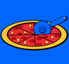 Dibujo Pizza pintado por selena