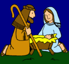 Dibujo Adoran al niño Jesús pintado por ANDY