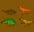 Dibujo Dinosaurios de tierra pintado por joshua