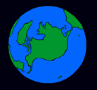 Dibujo Planeta Tierra pintado por terra