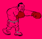 Dibujo Boxeador pintado por josue