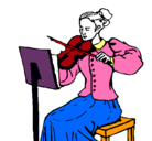 Dibujo Dama violinista pintado por tania