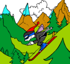Dibujo Esquiador pintado por yoel
