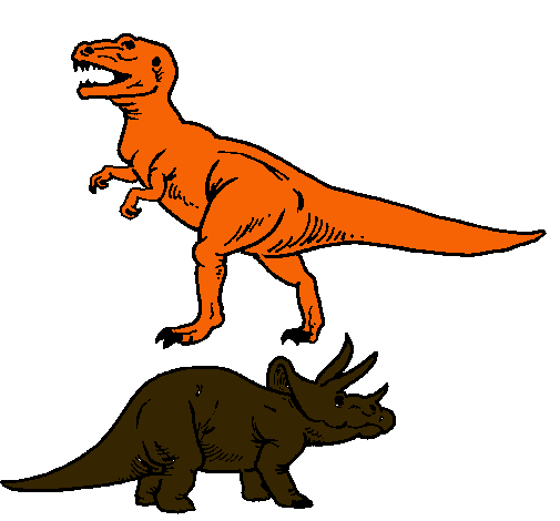 Triceratops y tiranosaurios rex