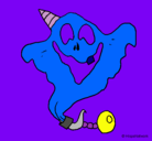 Dibujo Fantasma con sombrero de fiesta pintado por ajjkkjjjjjjjjjjjjjjntonio