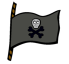 Dibujo Bandera pirata pintado por JOSETE