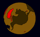 Dibujo Planeta Tierra pintado por saul