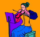 Dibujo Dama violinista pintado por FIORELLA