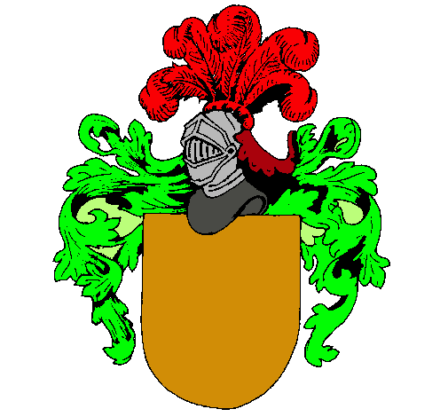 Escudo de armas y casco