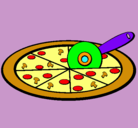 Dibujo Pizza pintado por metztli