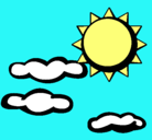 Dibujo Sol y nubes 2 pintado por pipi