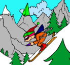Dibujo Esquiador pintado por camilasierra