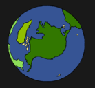 Dibujo Planeta Tierra pintado por patricia