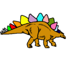 Dibujo Stegosaurus pintado por pilu