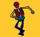 Dibujo Esqueleto contento pintado por ibai