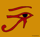 Dibujo Ojo Horus pintado por lucia