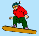 Dibujo Snowboard pintado por jose