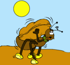 Dibujo Hormiga y cacahuete pintado por hormiga