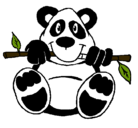 Dibujo Oso panda pintado por munu