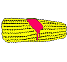 Dibujo Mazorca de maíz pintado por yeliber