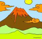 Dibujo Monte Fuji pintado por elia