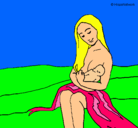 Dibujo Madre con su bebe pintado por _fabio101_