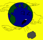 Dibujo Tierra enferma pintado por jada