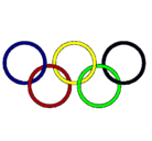 Dibujo Anillas de los juegos olimpícos pintado por mildrey