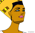 Dibujo Busto de Nefertiti pintado por Mariam