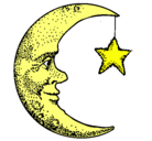 Dibujo Luna y estrella pintado por javier