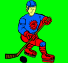 Dibujo Jugador de hockey sobre hielo pintado por sirangus