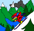 Dibujo Esquiador pintado por vane